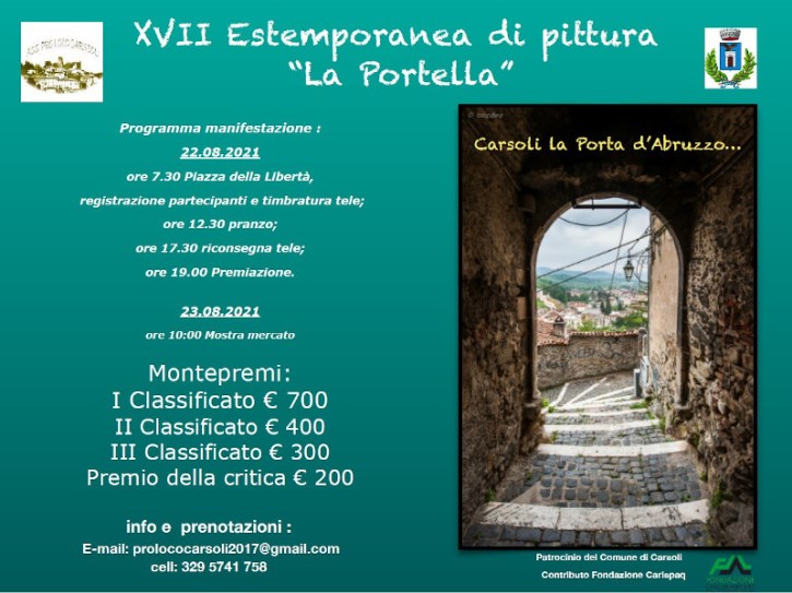 Concorso Estemporanea di Pittura LA PORTELLA - XVII Edizione 2021