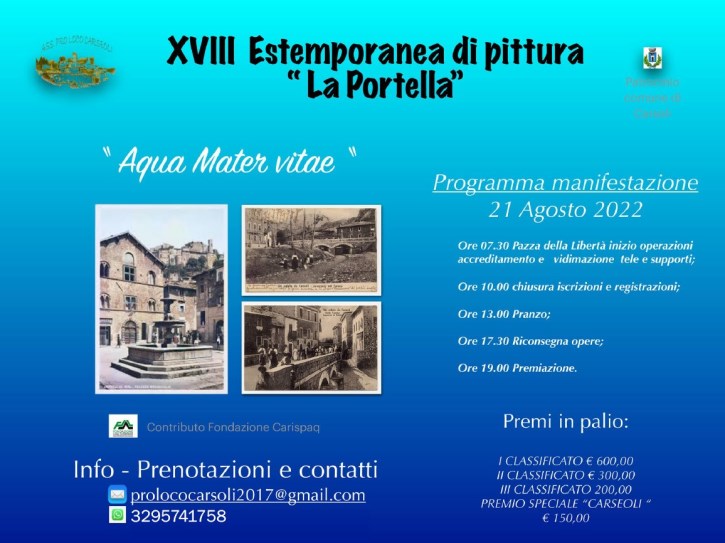 Concorso Estemporanea di Pittura LA PORTELLA - XVIII Edizione 2022