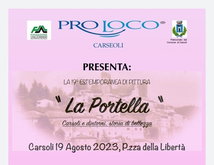 Concorso Estemporanea di Pittura "LA PORTELLA" - 19 Edizione 2023